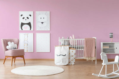 Monochrome children's wallpaper for girls' room, pink, 1354374 Without PVC AS Creation