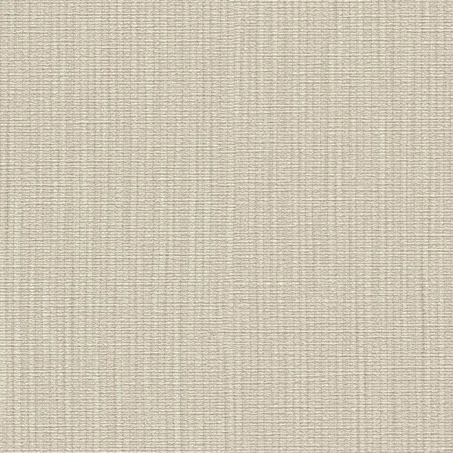Vienkrāsainas tapetes ar auduma izskatu, bēšā krāsā, 1414773 AS Creation