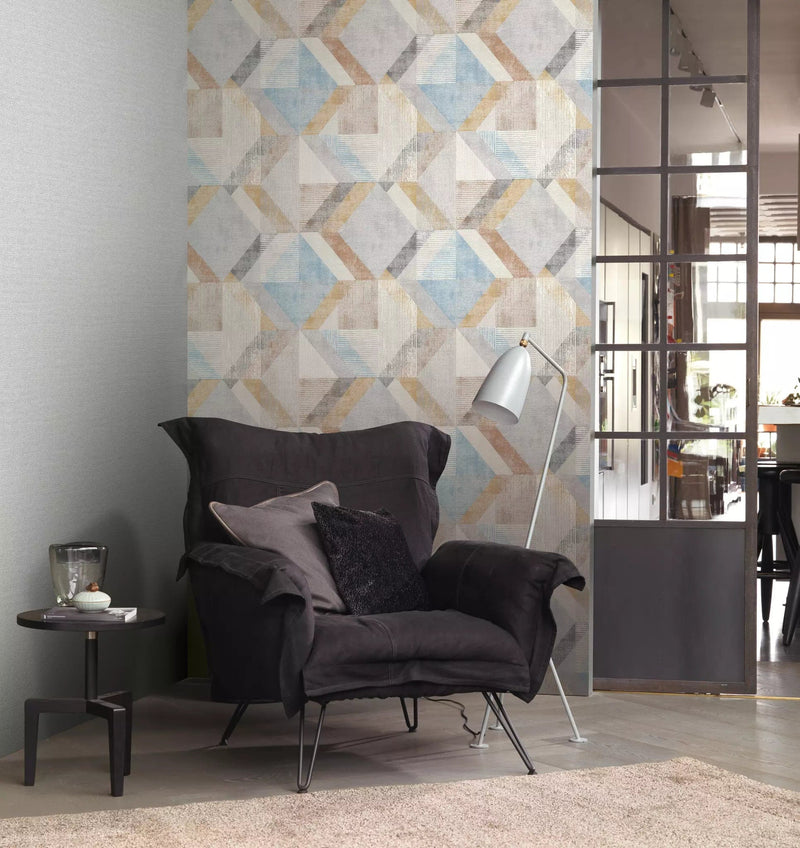 Monochrome matt wallpaper RASCH, light grey, 1141505 RASCH