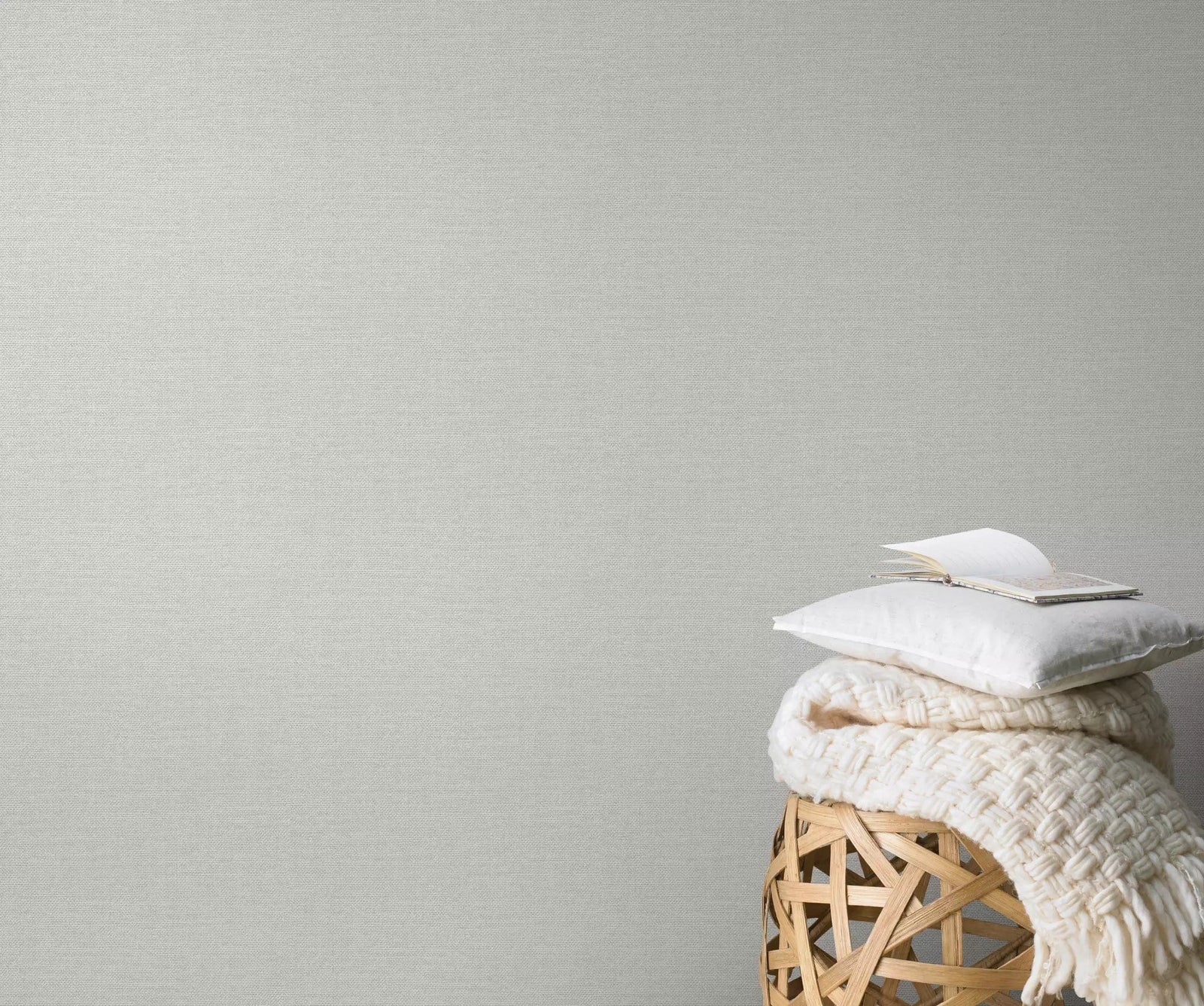 Vienkrāsainas matētas tapetes RASCH, gaiši pelēkā krāsā, 312133 RASCH