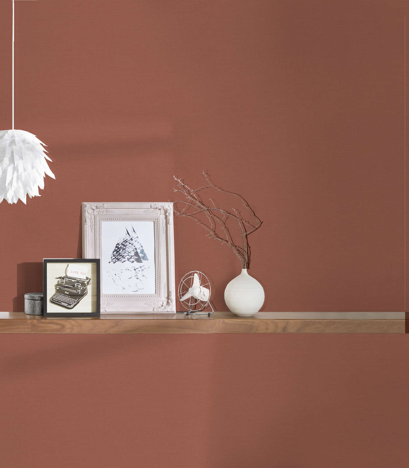 Vienkrāsainas matētas tapetes sarkanos  toņos - 1373502 AS Creation