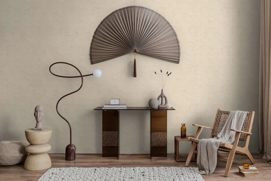 Tapetes ar matētu izskatu un smalku tekstūru – smilškrāsā - 3011756 AS Creation