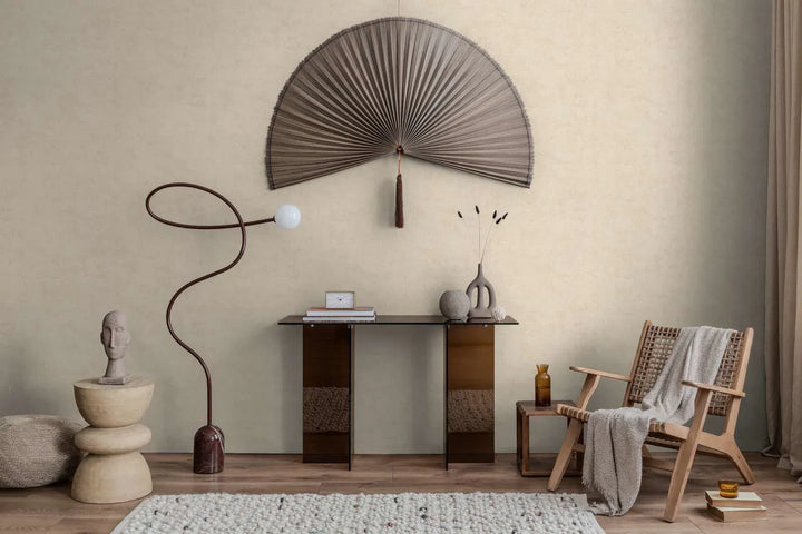 Tapetes ar matētu izskatu un smalku tekstūru – smilškrāsā - 3011756 AS Creation