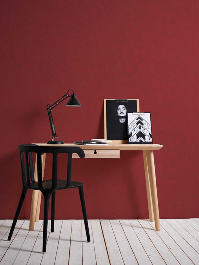 Monochrome non-woven wallpaper with fine texture, red, 1333260 AS Creation