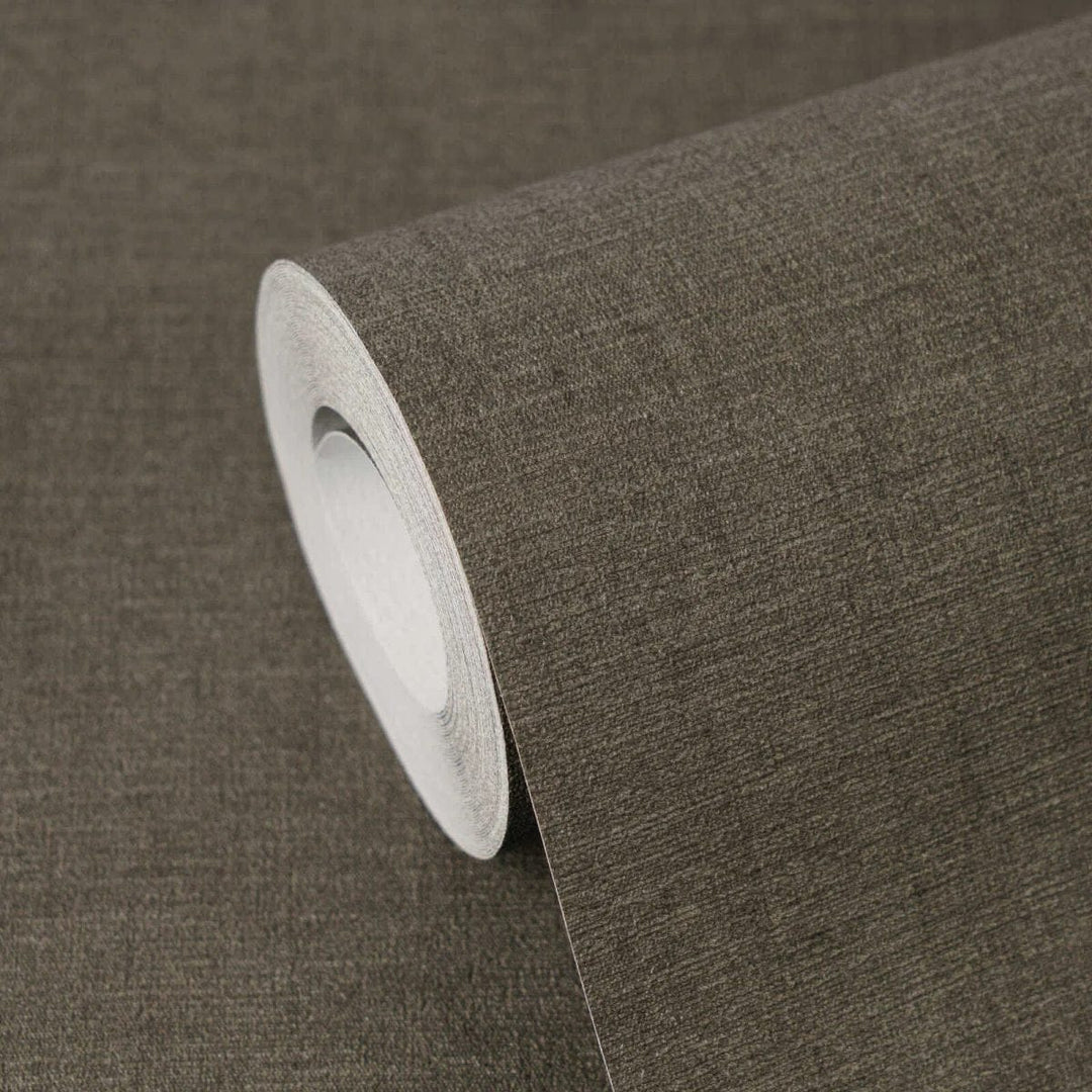 Vienkrāsainas neaustas tapetes ar vieglu tekstūru | tumši brūna AS Creation