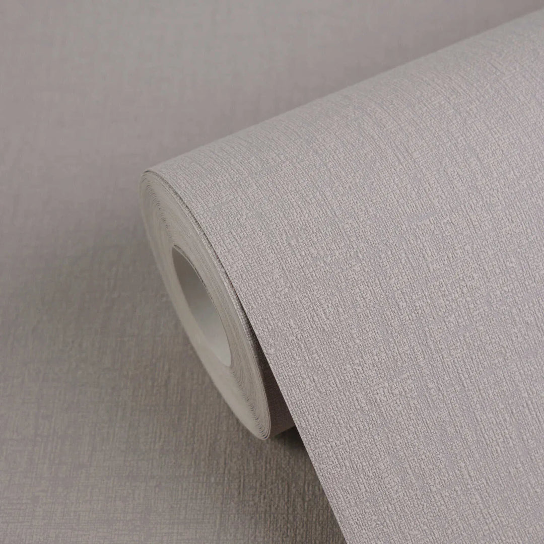 Vienkrāsainas tapetes ar dabisku audekla izskatu, pelēkā - 3007127 AS Creation