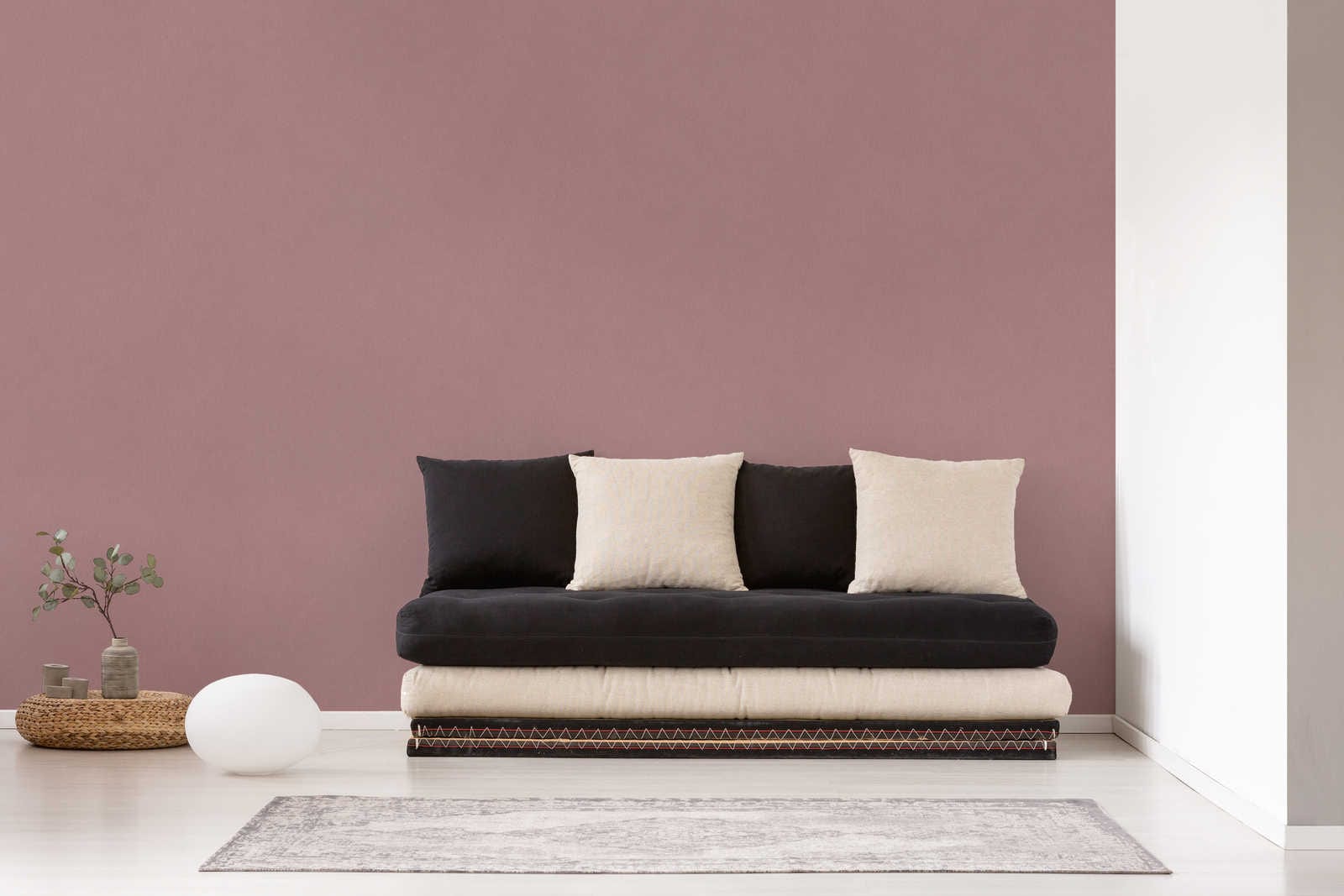 Vienkrāsainas tapetes AS Creation violetā krāsā AS 383730 AS Creation