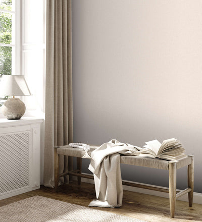 Plain wallpapers with linen look: beige, 1372372 AS Creation