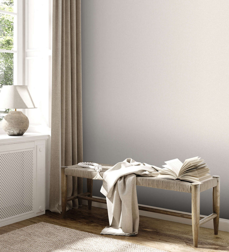 Plain wallpapers with linen look: cream, 1372371 AS Creation