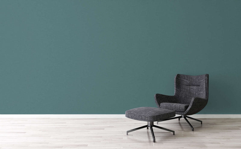Plain wallpapers with linen look: dark green, 1372377 AS Creation