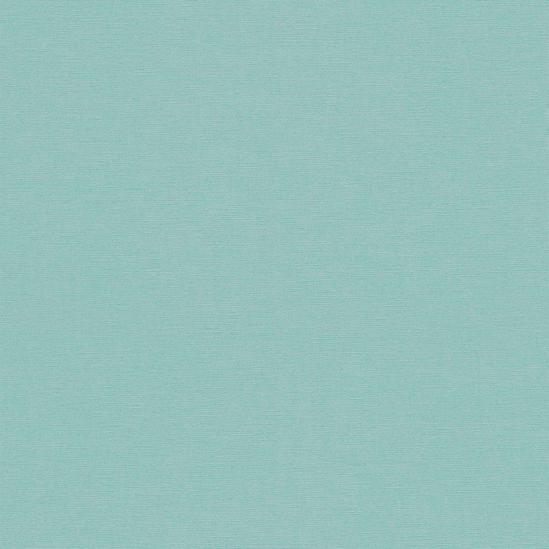 Vienkrāsainas tapetes ar lina tekstūru: tirkīzā krāsā, 1367656 AS Creation