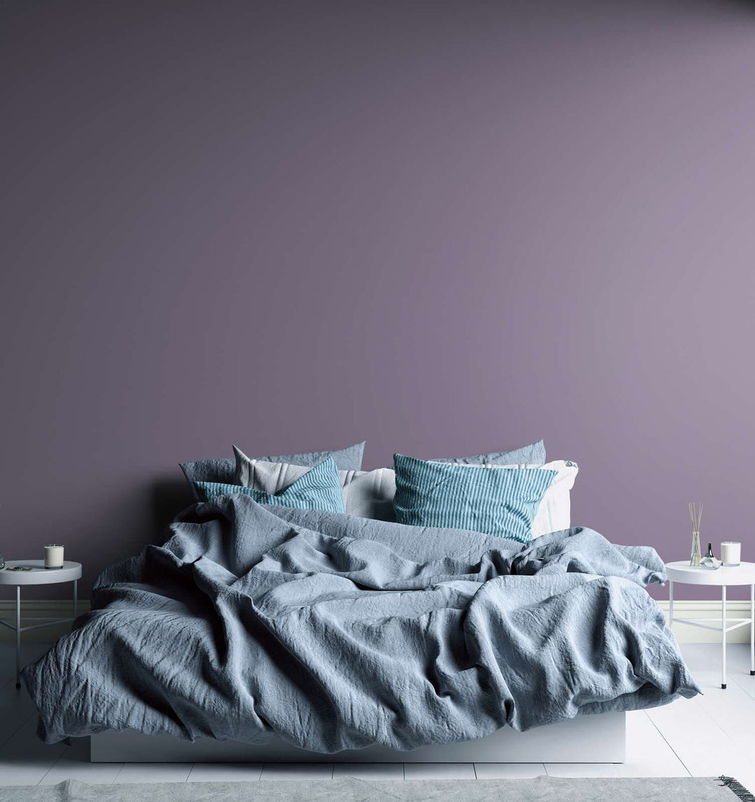 Vienkrāsainas tapetes ar lina tekstūru: violetā krāsā,  389039 AS Creation