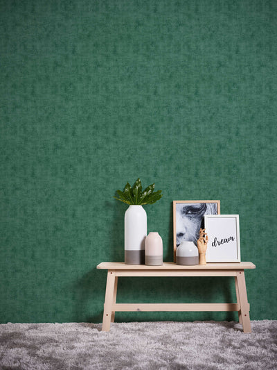 Plain wallpapers with slight texture green, 1332635 AS Creation