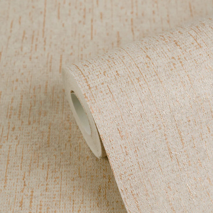 Vienkrāsainas tapetes ar smalku tekstilijas faktūru - bēša - 3012720 AS Creation