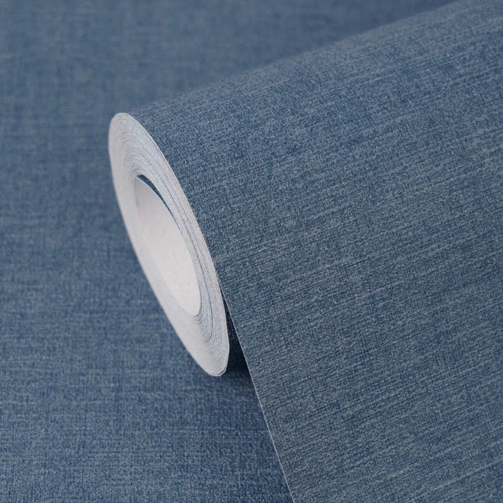 Vienkrāsainas tapetes ar smalku tekstūru | tumši zilā krāsā - 3012152 AS Creation