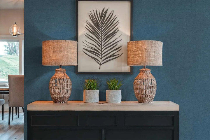 Vienkrāsainas tapetes ar smalku tekstūru | tumši zilā krāsā - 3012152 AS Creation