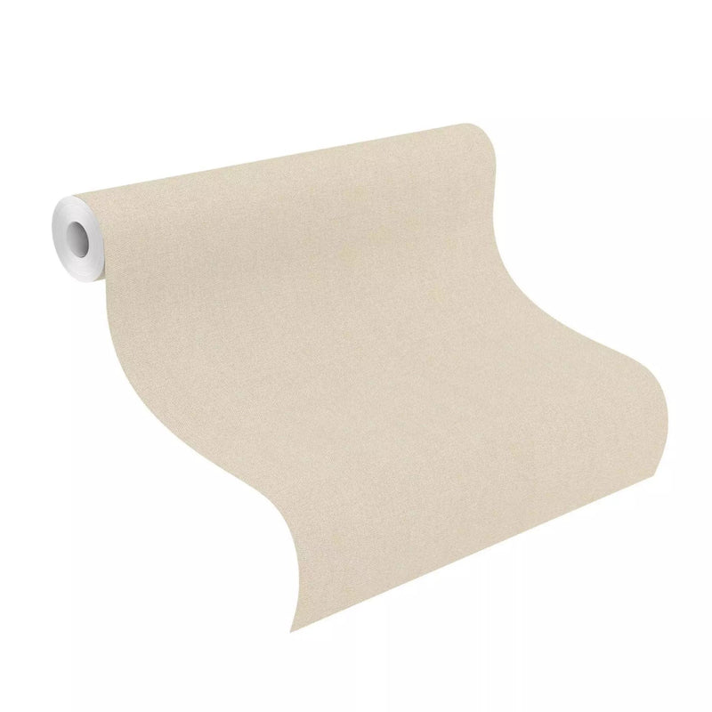 Yksivärinen tapetti tekstiilitekstiilillä vaalean beige, 2325674 RASCH