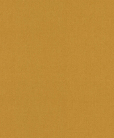 Plain wallpapers with textile texture honey yellow, 2324501 RASCH