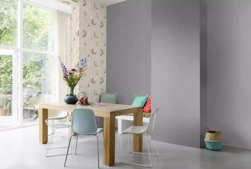 Plain wallpapers with textile texture grey, 2325375 RASCH