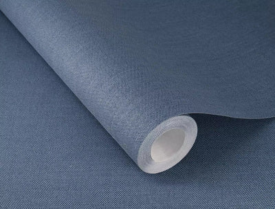 Plain wallpapers with textile texture dark blue, 2324510 RASCH