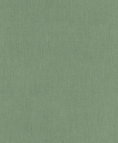 Vienspalviai tapetai su žalios spalvos tekstilės tekstūra, 2324547 RASCH