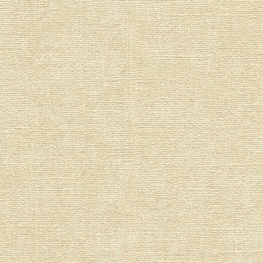 Vienkrāsainas tapetes ar tekstila izskatu - bēšā krāsā, 395653 AS Creation