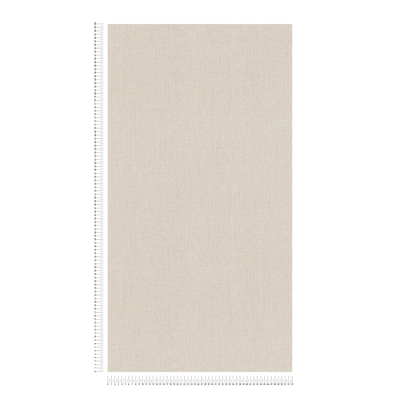 Plain wallpapers with textile look - beige, 1406340 AS Creation