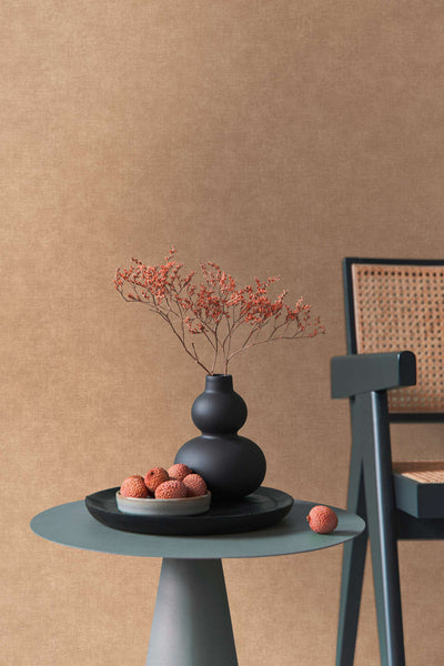 Plain wallpapers with textile appearance - brown, 1404611 AS Creation