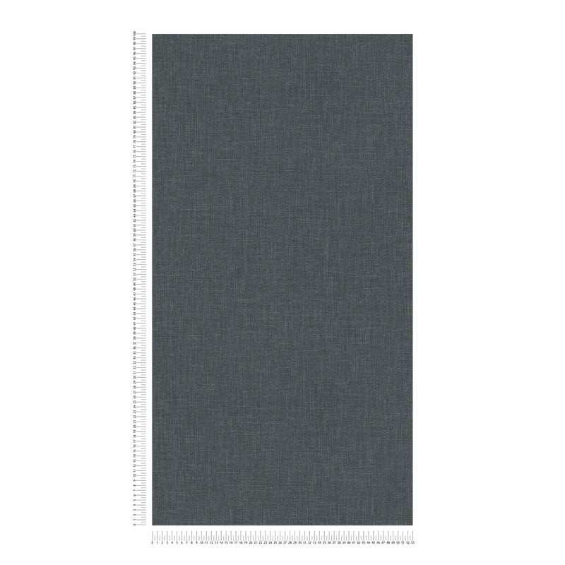 Yksivärinen tapetti tekstiilimäinen - musta, 1406354 AS Creation