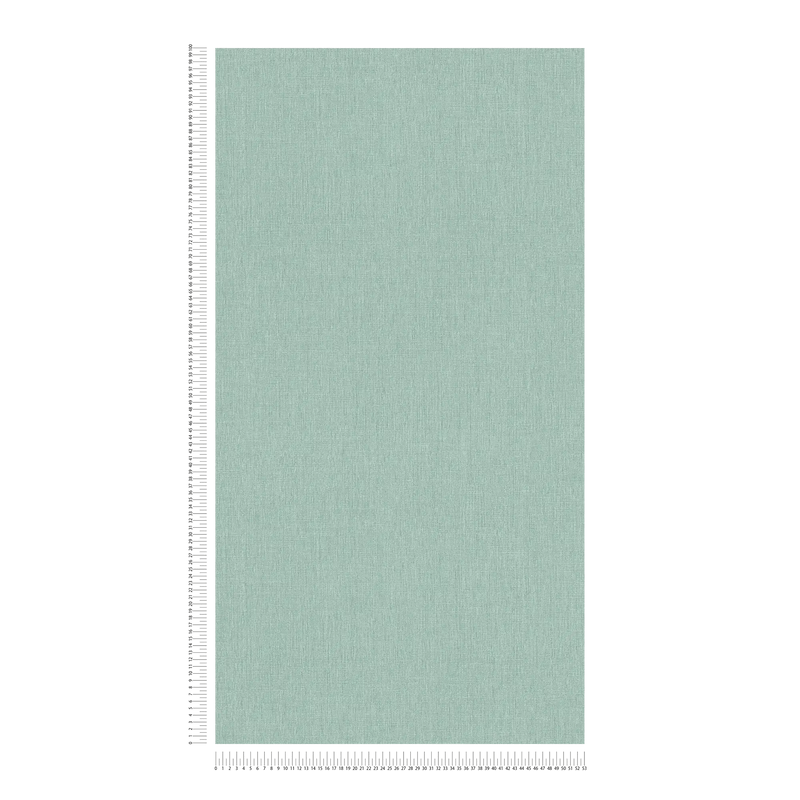 Plain wallpapers with textile look - green, turquoise, blue, 1406337 AS Creation