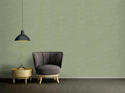 Plain wallpapers with textile look - green, 1406351 AS Creation