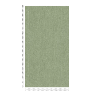 Plain wallpapers with textile look - green, 1406351 AS Creation