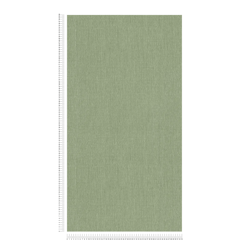 Plain wallpapers with textile look - green, 1406351 AS Creation