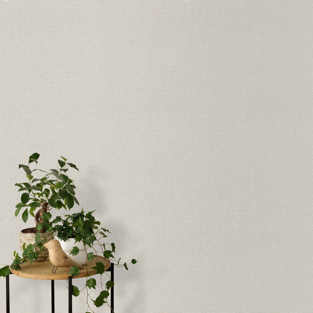 Vienkrāsainas tapetes ar teksturētu matētu virsmu krēmkrāsā - 3754556 Erismann
