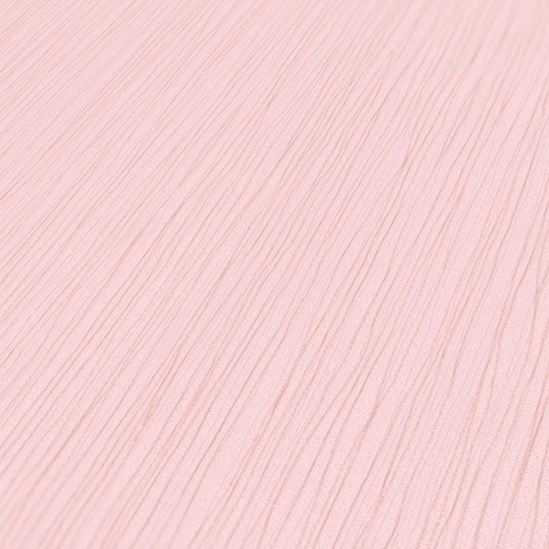 Vienkrāsainas tapetes ar teksturētu rakstu un līniju dizainu – rozā Tapetenshop.lv