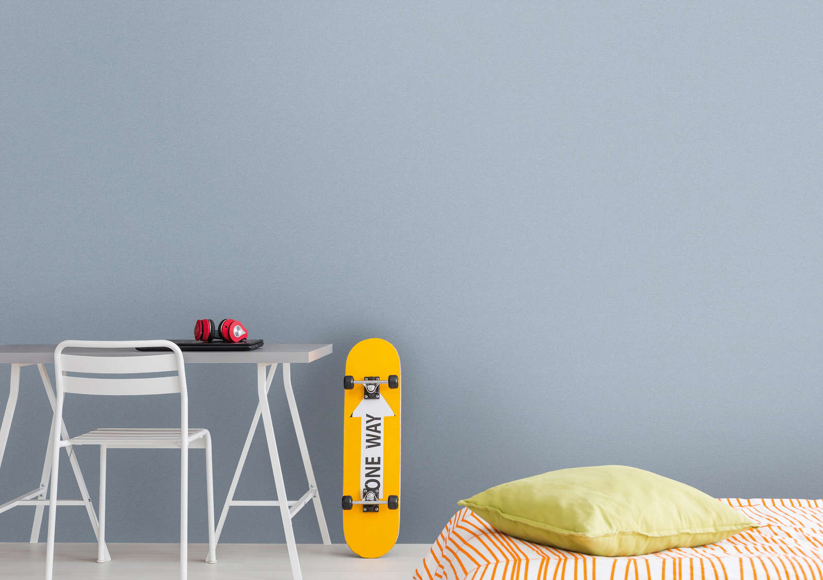 Vienkrāsainas tapetes ar teksturētu virsmu, gaiši zilas - 1375742 AS Creation