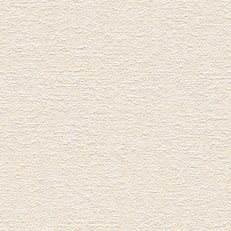 Vienkrāsainas tapetes ar teksturētu virsmu, krēmkrāsā, 1375741 AS Creation