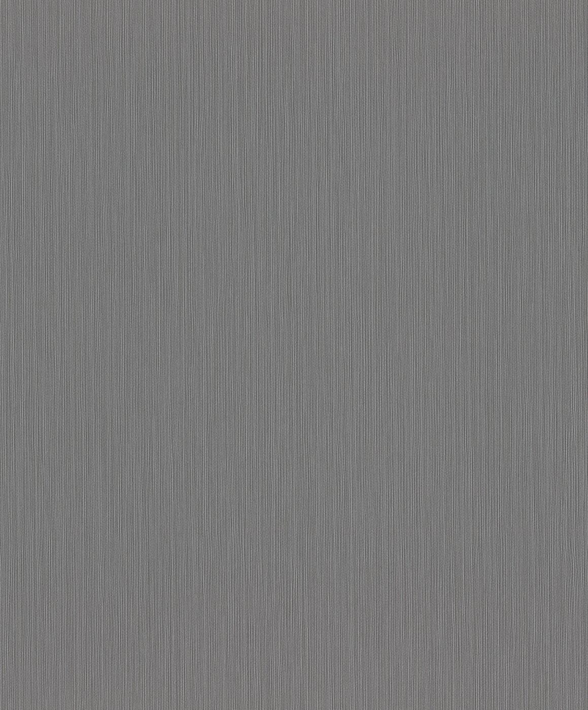 Vienkrāsainas tapetes ar vertikālo tekstūru: tumši pelēkā, 537697 RASCH