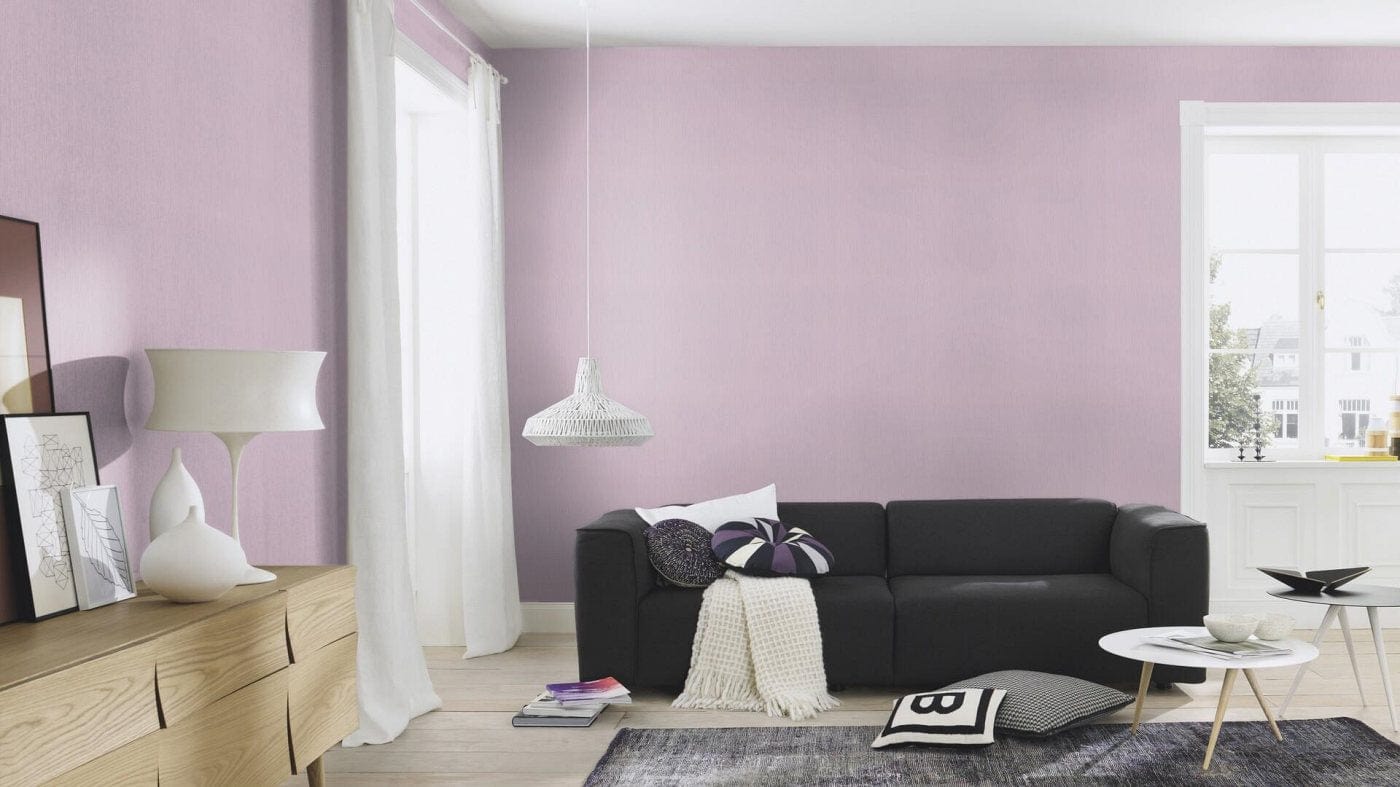 Vienkrāsainas tapetes ar vertikālo tekstūru: violetā, RASCH, 537642 RASCH
