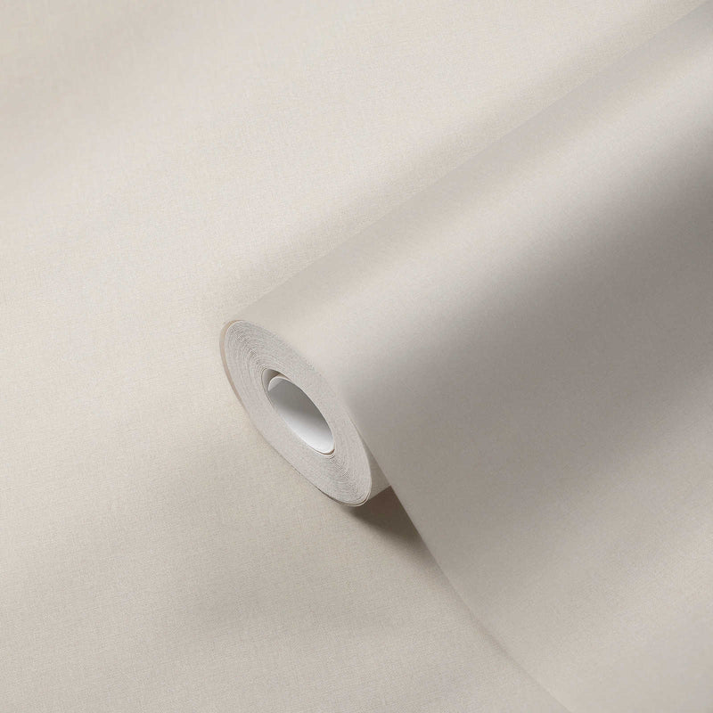 Plain wallpapers with a lightly textured structure: cream - 1373235 AS Creation