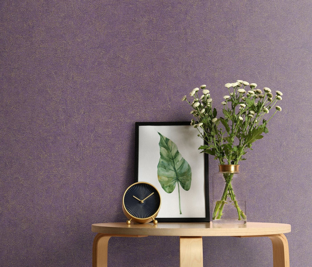 Vienkrāsainas tapetes ar zīdainu spīdumu, tumši violetā, 1037745 Erismann