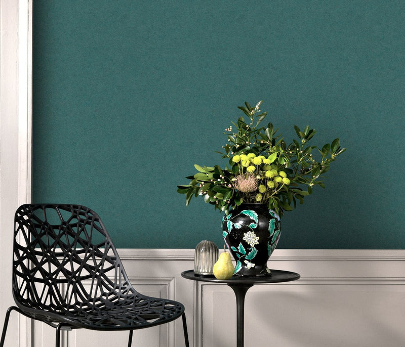 Plain wallpapers with silky shine, Erismann, green/turquoise, 3752627 Erismann