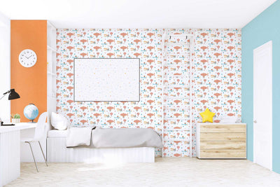 Plain wallpapers for children's room, orange 1354442 Without PVC AS Creation