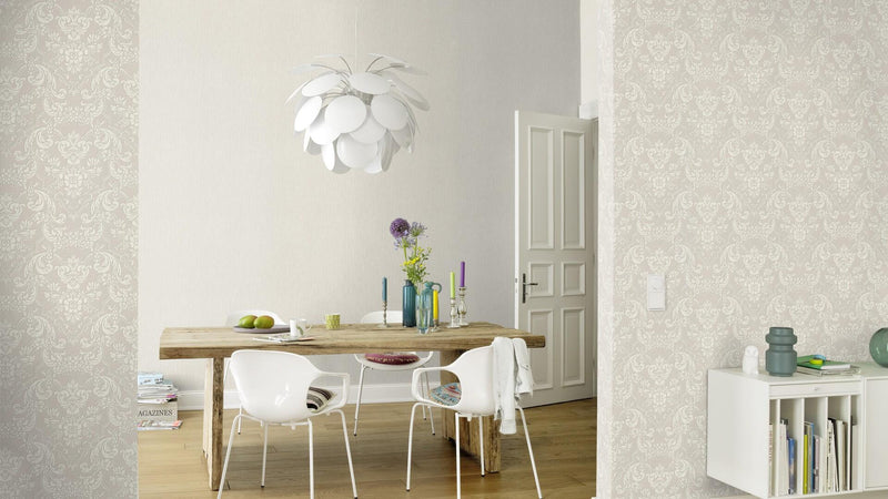 Plain wallpapers light grey with glitter effect, RASCH, 2131275 AS Creation