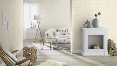 Plain wallpapers light grey with glitter effect, RASCH, 2131275 AS Creation