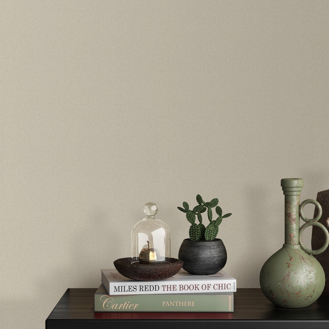 Vienkrāsainas tapetes taupe/pelēkā krāsā, nedaudz spīdīga, 1045437 Erismann
