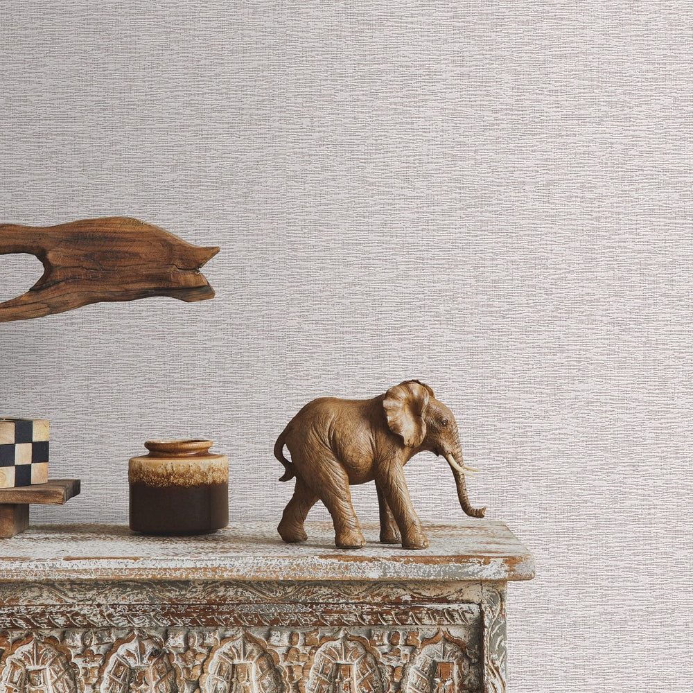 Vienkrāsainas teksturētas tapetes ar vieglu spīdumu, taupe krāsā - 3753736 Erismann