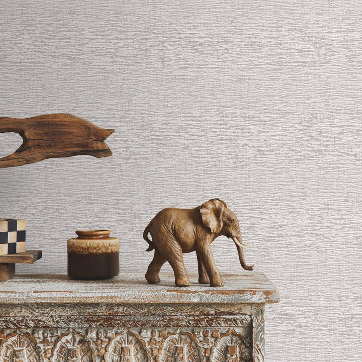 Vienkrāsainas teksturētas tapetes ar vieglu spīdumu, taupe krāsā - 3753736 Erismann