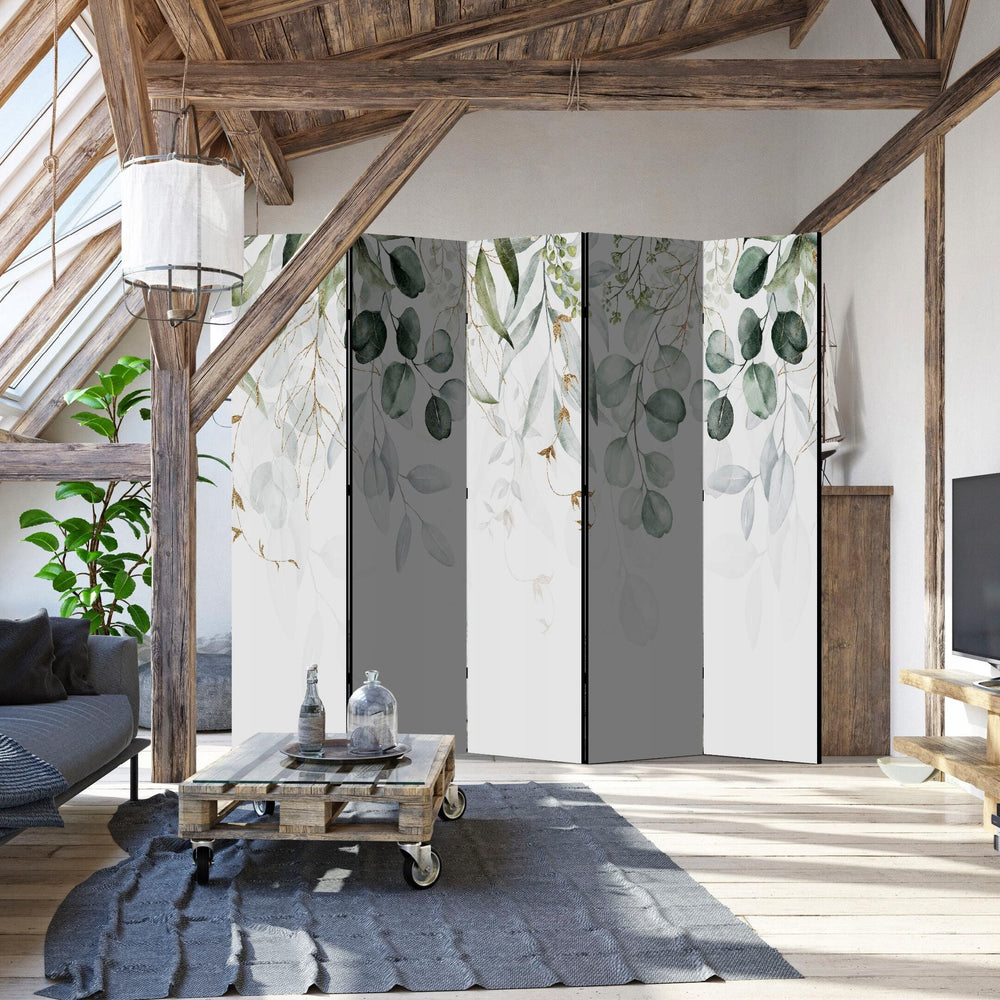 Vienpusējs aizslietnis, 225x172, zaļas lapas uz balta fona L-ART