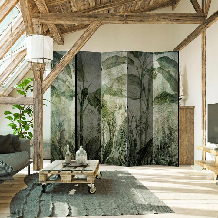 Vienpusējs aizslietnis, 225x172, Zaļas tropiskas lapas L-ART